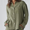 The Normal Brand deep sage Kalo overshirt