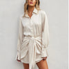 Dress Forum Satin Dress - Oatmeal