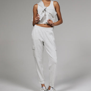 7D Lt. Grey Rev Cargo Joggers