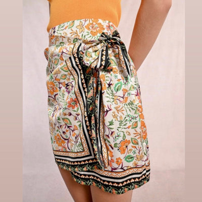 Molly Bracken Clementine Silk Wrap Skirt