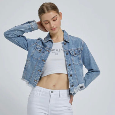 Hidden Denim Jacket - Medium Blue