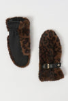 Joseph Ribkoff Faux Fur Leopard Mittens