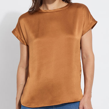 Lyssé Miri Cap Sleeve Top - Bronze