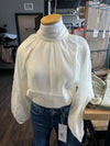 Molly Bracken off white woven blouse