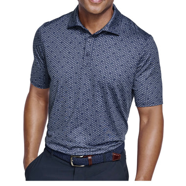 Johnston & Murphy Navy Performance Medallion Polo