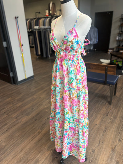 Meet Me In Santorini Aegean Garden Bloom Dress