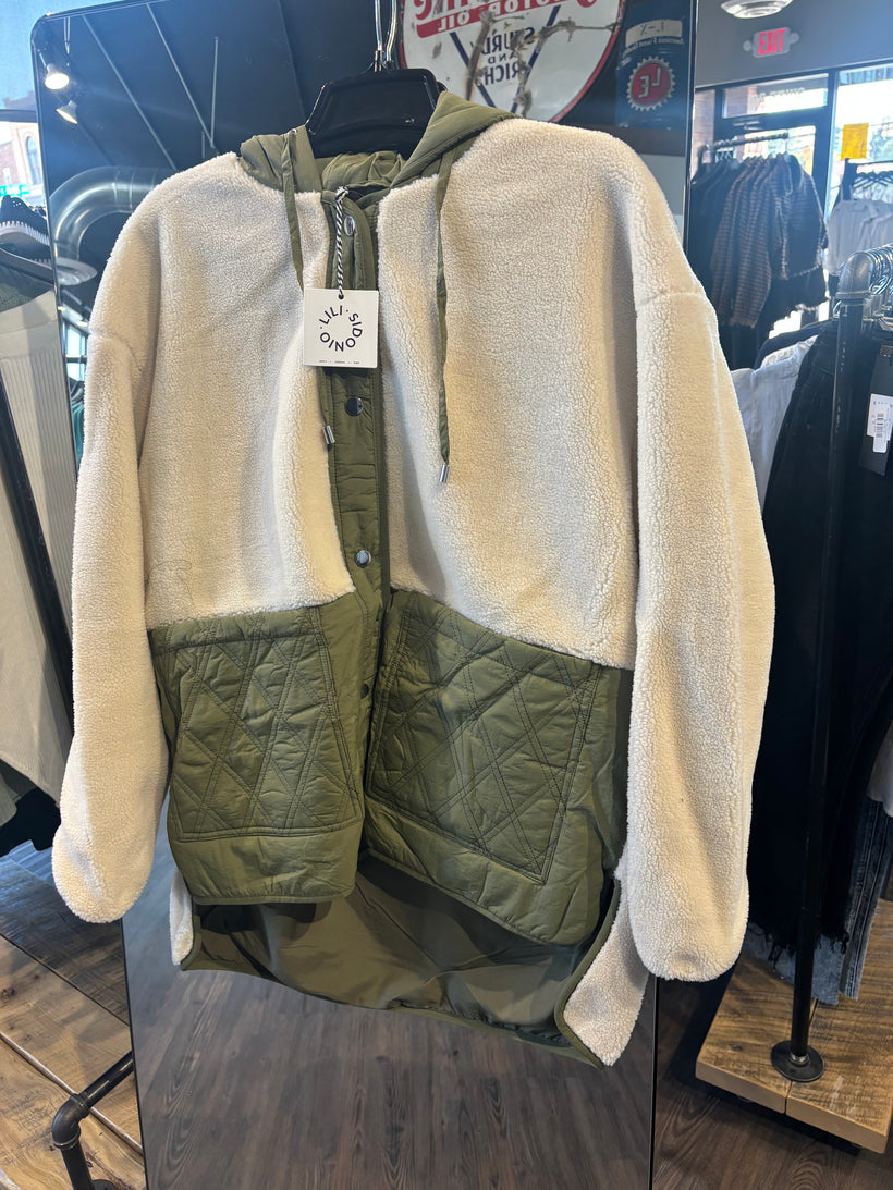 Lili Sidonio Off White Green Quilted Jacket – Graif Clothing