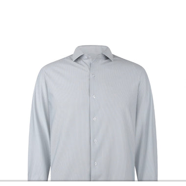 American Heritage Melange-Taupe Button Up