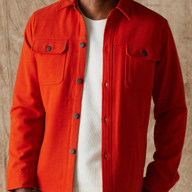The Normal Brand Flannel Lined Jacket - Flame