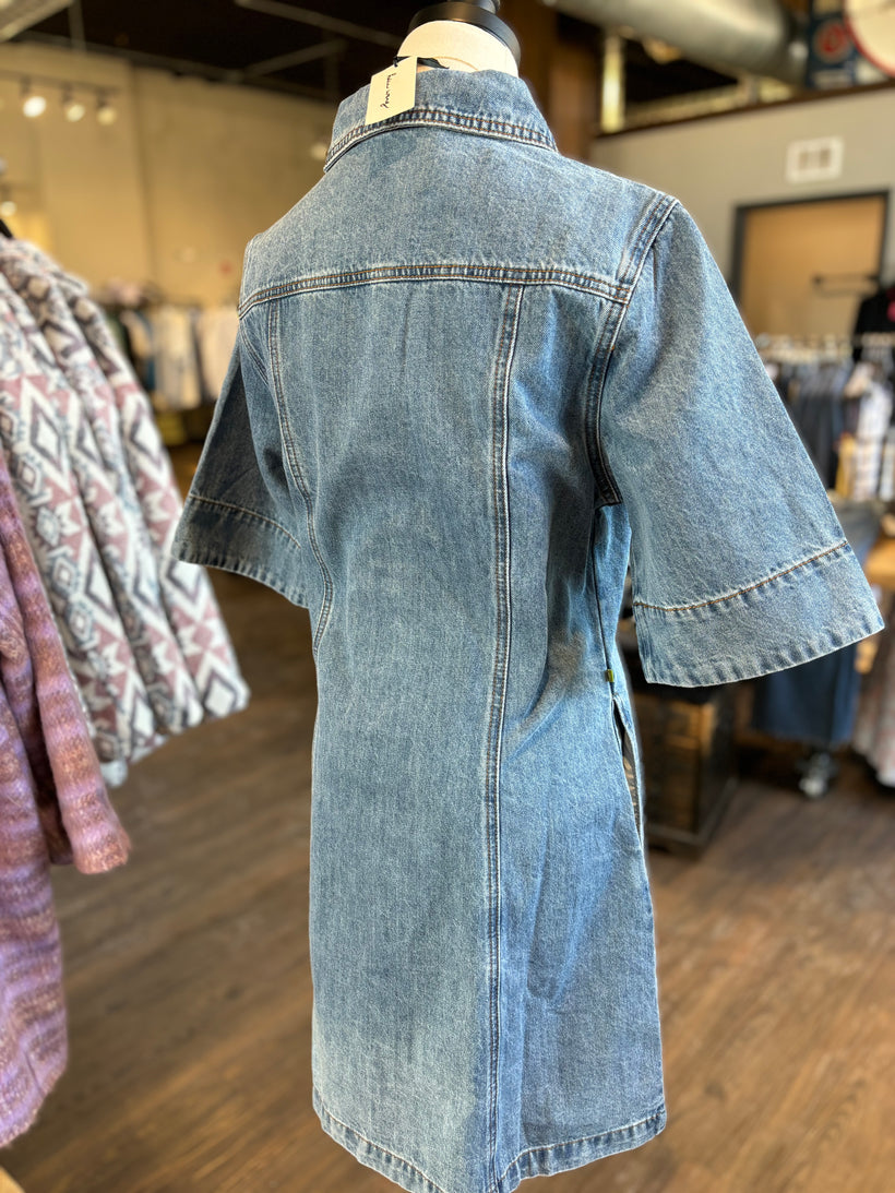 frnch denim dress Ellyne Blue Denim Dress  FRNCH.fr