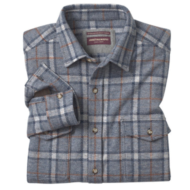 J&M Blue Brushed Knit Plaid