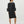 Joseph Ribkoff black satin ruffle sleeve dress
