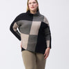 Joseph Ribkoff taupe/black jacquard knit