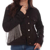 Scully Denim Jacket with Rhinestone Fringe.