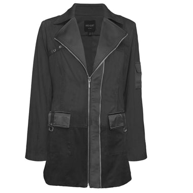 Insight Black Suede Jacket With Silver Detail