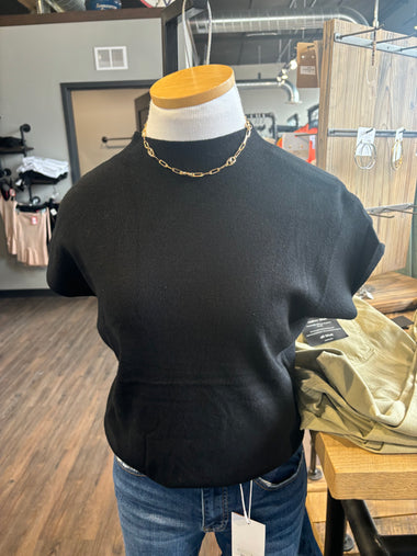 Molly Bracken black sleeveless sweater