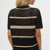 Joseph Ribkoff knit open stitch stripe sweater