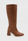 Stivali Tessa Knee High tan leather boot