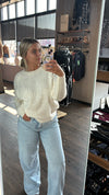 Mavi Antique white crew neck sweater