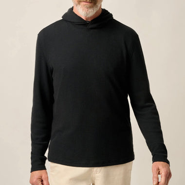 Johnnie-O black brinson waffle hoodie