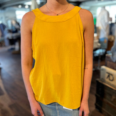 Molly Bracken yellow open back tank
