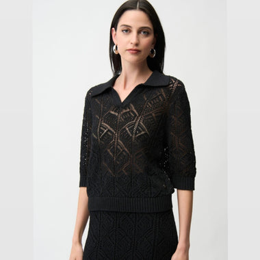 Joseph Ribkoff Geometric V-neck Top