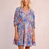 Molly Bracken printed v neck dress