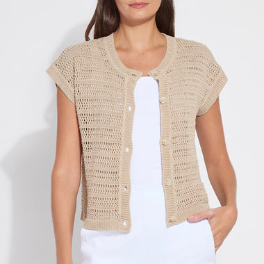 Lyssé Brisa Linen Mesh Cardigan