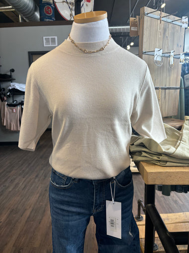 Molly Bracken beige knit sweater top