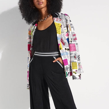 Joseph Ribkoff News Print Blazer
