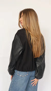 Habitual Faux Leather Bubble Bomber