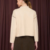 Zoe & Claire Beige Seam Stitch Sweater