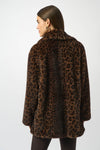 Joseph Ribkoff Leopard Print Faux Fur Coat