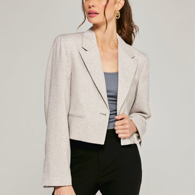 7Diamonds grey zobel crop blazer