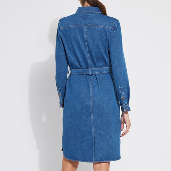 Lyssé Denim Dress - Mid Wash – Graif Clothing