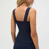 Joseph Ribkoff midnight blue lux twill fitted top