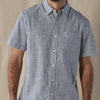 The Normal Brand navy stripe cotton button up