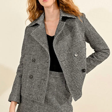Molly bracken herringbone paletot jacket