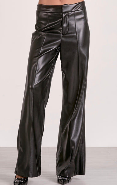 Elan Black Leather Pants