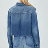 Hidden Crop Denim Shirt