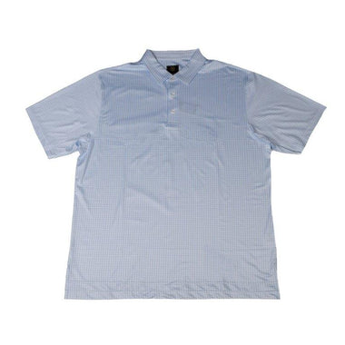 F/X Fusion Gingham Print Polo Light Blue