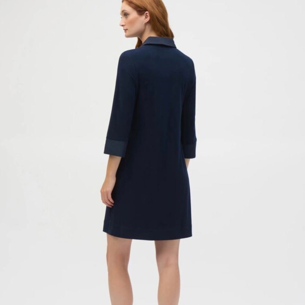 Joseph Ribkoff Knee-length Shift Dress Style 252028 Blue - Size 6 Joseph Ribkoff Knee-length Shift Dress Style 252028 Blue - Size 6