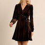 Molly Bracken Velvet Wrap Dress