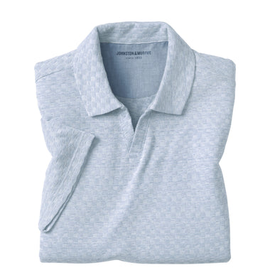 Johnston & Murphy light blue v-neck polo