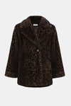 Joseph Ribkoff Leopard Print Faux Fur Coat