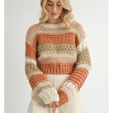Sadie & Sage butter pecan chunky sweater