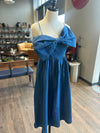 Meet Me In Santorini Blue Azure Chambray Bow Dress