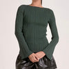 Elan Ribbed Pine Long Bell Sleeve
