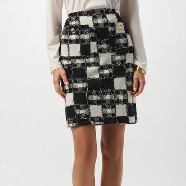 Joseph Ribkoff Checker Pencil Skirt