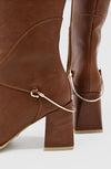 Stivali Tessa Knee High tan leather boot